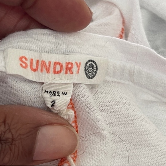 SUNDRY | Striped Racerback Tank Top Sz 2 - Picture 4 of 6